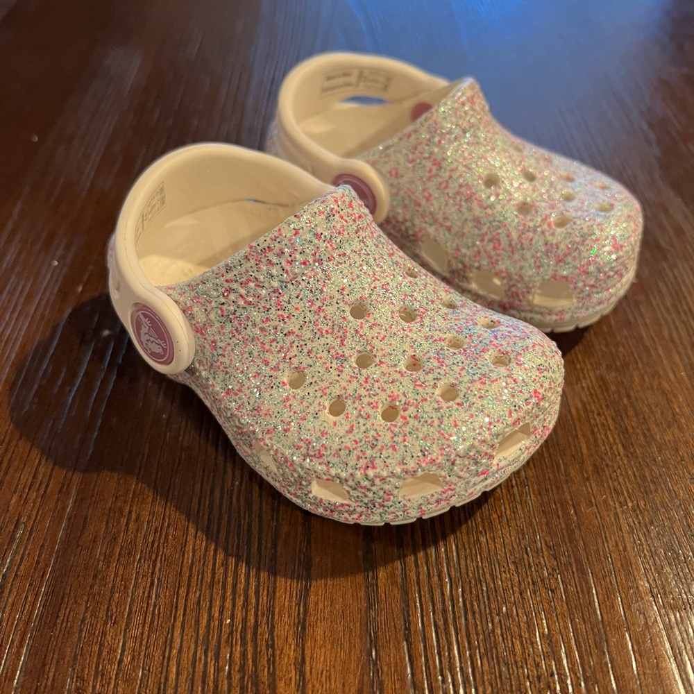 Sparkly Pink Kids Clogs